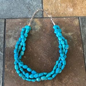 Running Bear 3-strand turquoise necklace